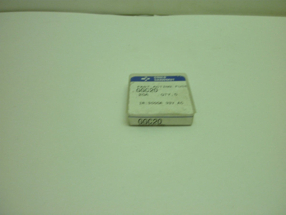 GOULD SHAWMUT GGC20 FAST-ACTING FUSE 20A 250V GLASS 1-(BOX OF 5) NEW IN BOX
