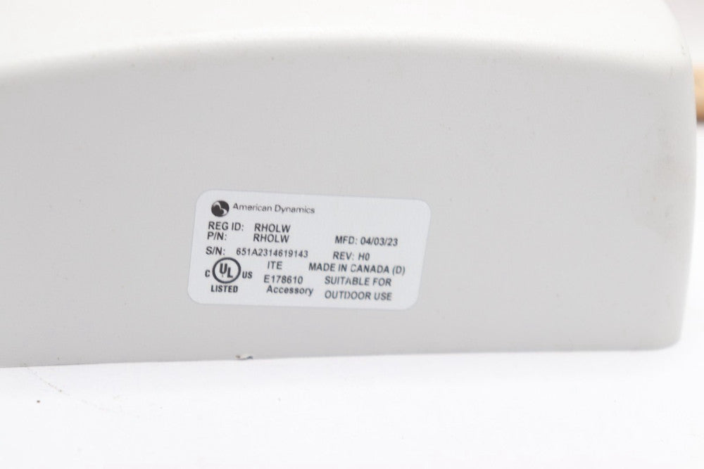 American Dynamics Illustra Dome Wall Camera Mount White RHOLW - Incomplete