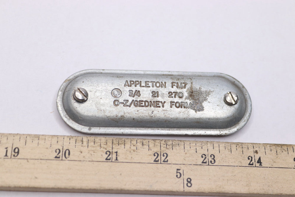 Appleton Covers for Conduit Access Fitting Aluminum 3/4" Trade Size FM7 