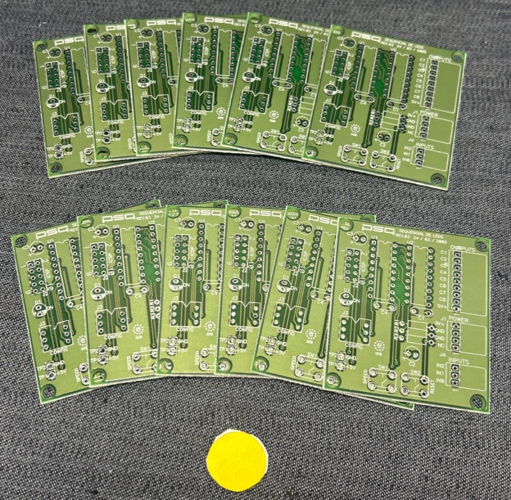 PSG PRINTED CIRCUIT BOARD  REV 03  2-1/8" X 2-1/2"   LOT OF 12
