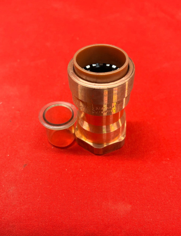 PURE BRASS PRESS COUPLING 3/4" X 3/4" ASSE1061
