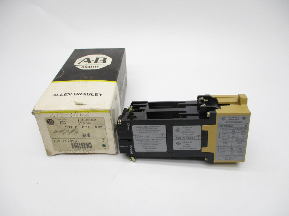 ALLEN BRADLEY 700-PL200A1 SER. C 110/120V (BK/YL) NSMP