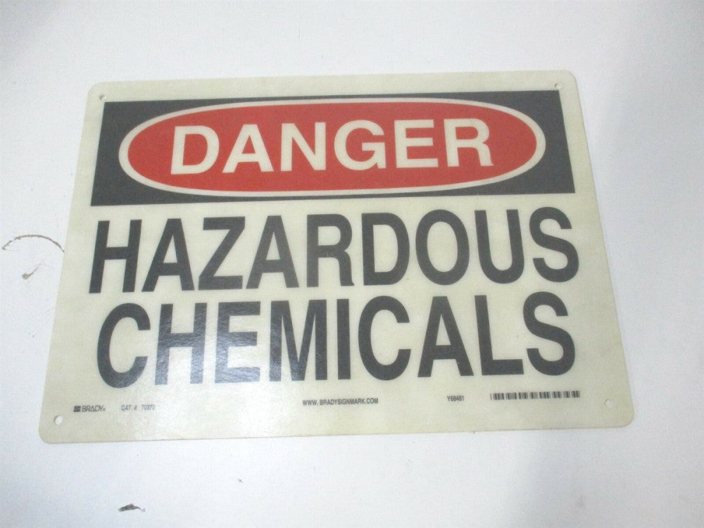 Brady (70372) 10" x 14" Danger Hazardous Chemicals Fiberglass Rectangle Sign