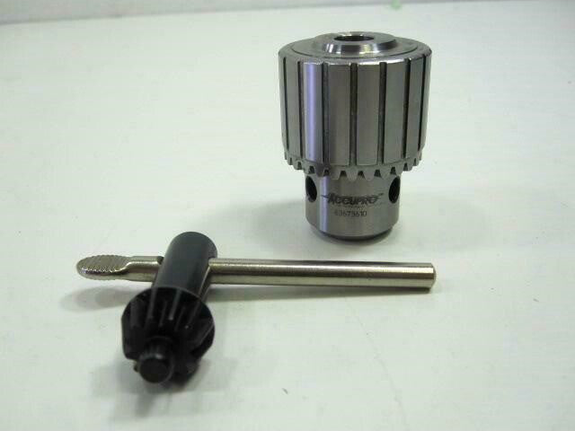 (63673610) 1/32" - 3/8" 3/8-24 Medium-Duty Mount Drill Chuck with Key NEW