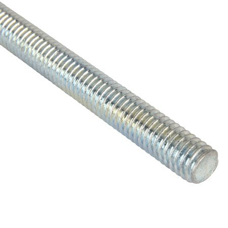 Zoro Select U20300.037.7200 Fully Threaded Rod, 3/8"-16, 6 Ft, Steel, Grade A,