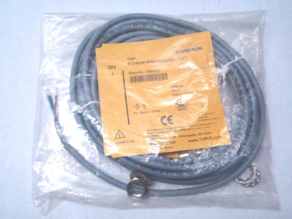 Turck BI 2-M12E-RP6X-H1143/CS11262 Proximity Sensory Assembly T4606587 