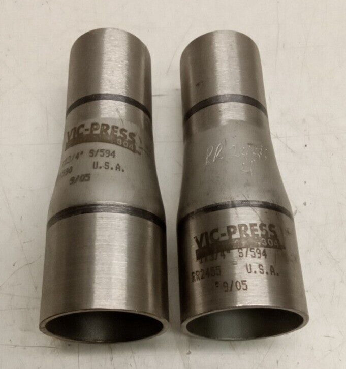 Vic-Press RR2455 RR1590 Straight Reducer 1"x3/4" (Lot Of 2)