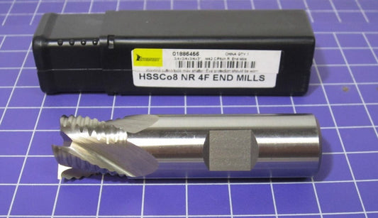3/4" HSSCo8 Roughing End Mill 4F 3/4" LOC RH 3" OAL