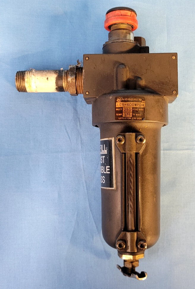 NORGREN PNEUMATIC LUBRICATOR P/N: L08-400-MPDA  250PSIG MAX  1/2" PORTS