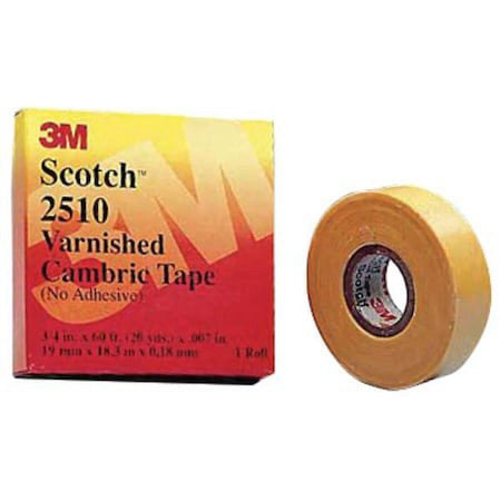 3M 2510-2X36yd Electrical Tape, 7 Mil, 2"X 108 Ft., Yellow, Pk16