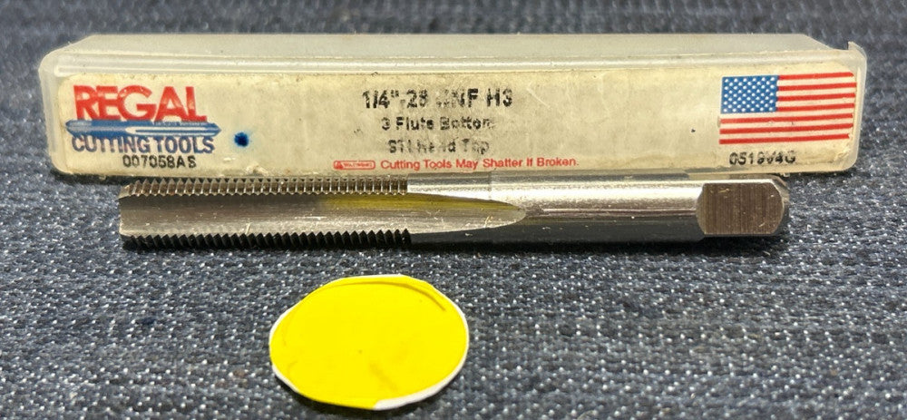REGAL  BOTTOMING TAP  1/4-28 STI HS GH3  2-3/4" OAL
