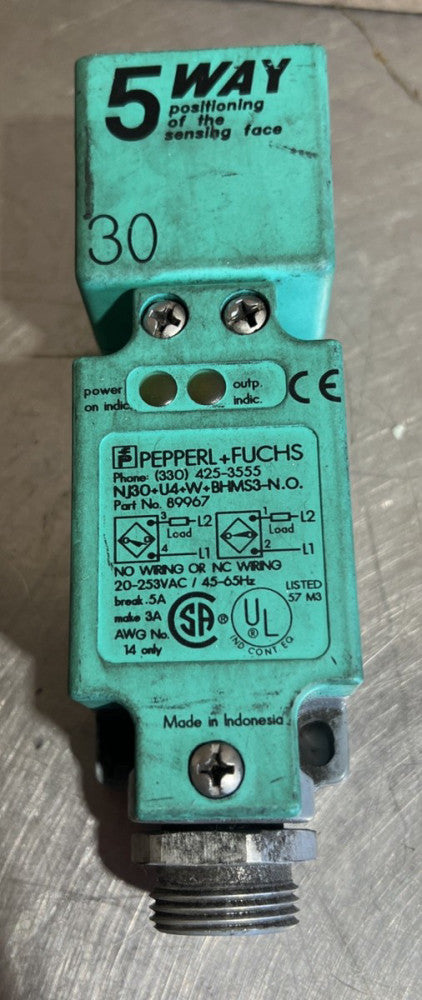 Pepperl Fuchs NJ30+U4+W-BHMS3-NO Inductive Sensor Nos Surplus No Original Box
