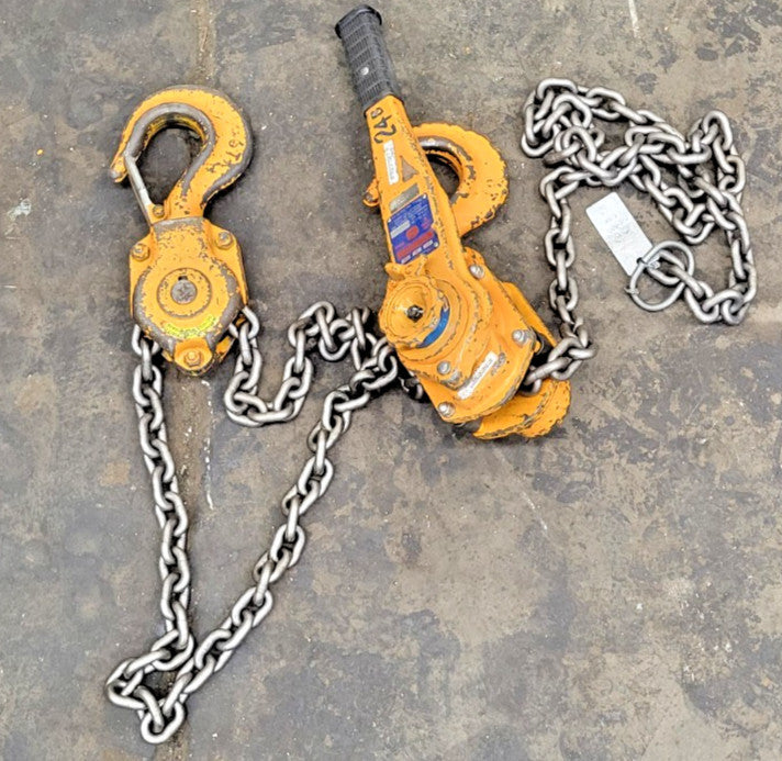 HARRINGTON 6 TON LEVER HOIST CODE LB060B LOT NO L5A-934 CHAIN LENGTH 134 IN.