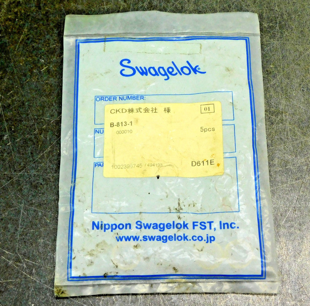 Swagelok B-813-1 Brass Front Ferrule for 1/2" Tube Fitting Lot of Five (5)