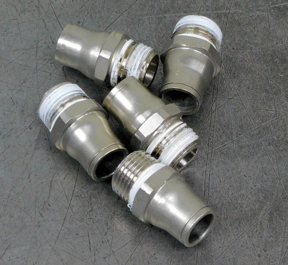 LEGRIS Push-to-Connect Inline Connector 1/2" x 1/2" NPT Lot of Five (5)