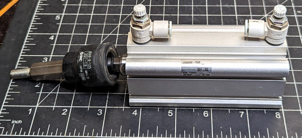 SMC CDQ2A32-75DZ Double Acting Cylinder With Hardware WORKING PULL [B4S3]