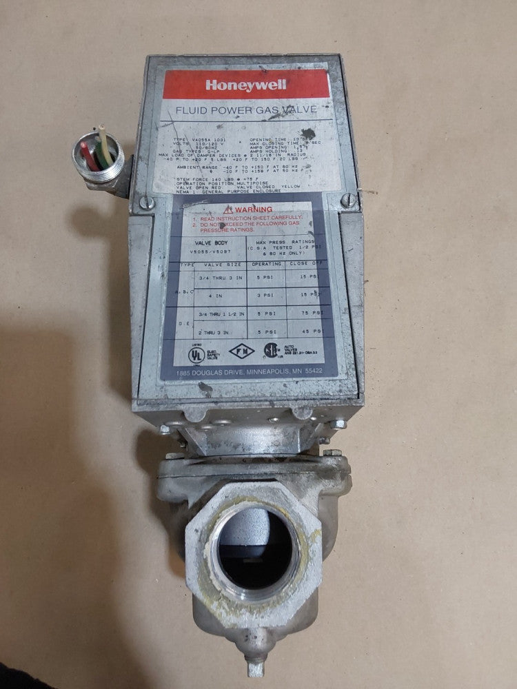 Honeywell V4055A 1031 Fluid Power Gas Valve 110/120V 50/60 & V5055A 1020...O21