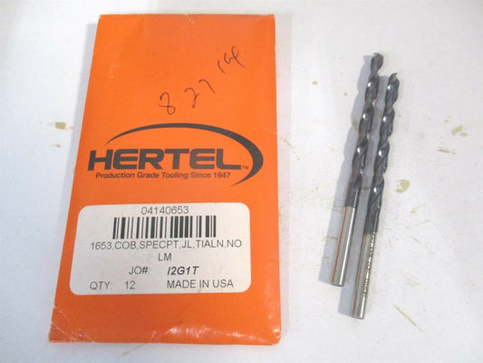 (4140653) 4.2mm x 2-1/8" OAL 135° Cobalt Straight Spiral Jobber Drill - Qty 2
