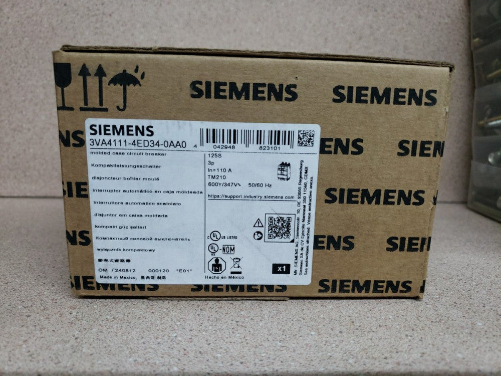1) NEW Siemens 3VA4111-4ED34-0AA0 CIRCUIT BREAKER