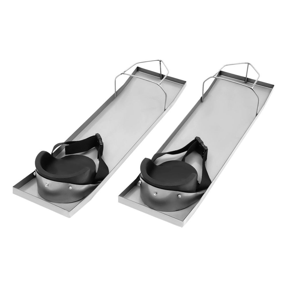 Concrete Slider Knee Boards Pair Sliding Boards 28" x 8" Stainless w/ Knee Pads