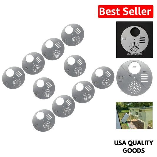 10PCS Heavy-Duty Hive Nuc Box Entrance Disks - 4.84" Galvanized Design