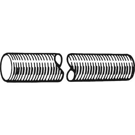 Zoro Select M20200.200.1000 Fully Threaded Rod, M20-2.5Mm, 1 M, Steel, Class