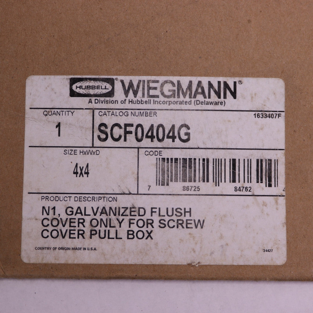 Wiegmann Flush Cover Screw Cover Series Galvanized Carbon Steel 4x4