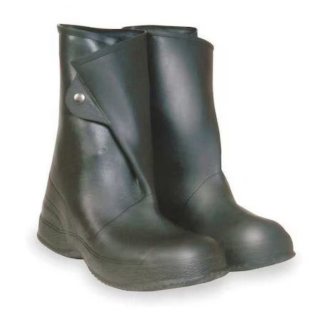 Zoro Select 3Xe91 Overboots, Plain Toe, Pvc/Vinyl, 12 In H, Snap Tab, Chevron