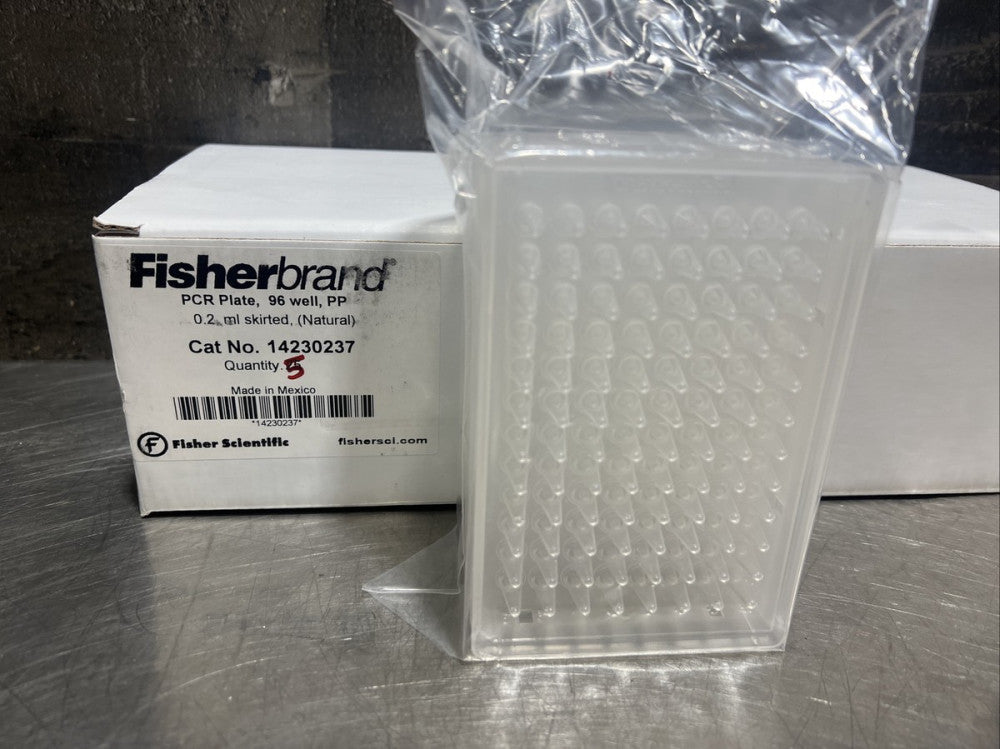 (5)Fisherbrand™ 96-Well Low-Profile, Skirted PCR Plates, Natural. Cat 142230237
