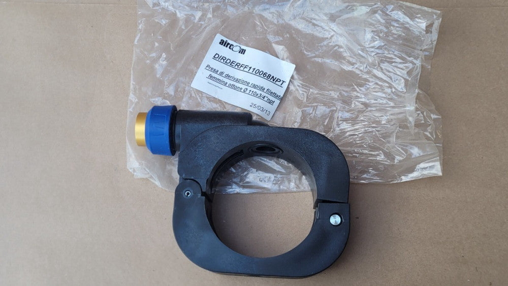 Aircom DIRDERFF110068NPT 110mm x 3/4" NPT Clamp Air Pipe Connection
