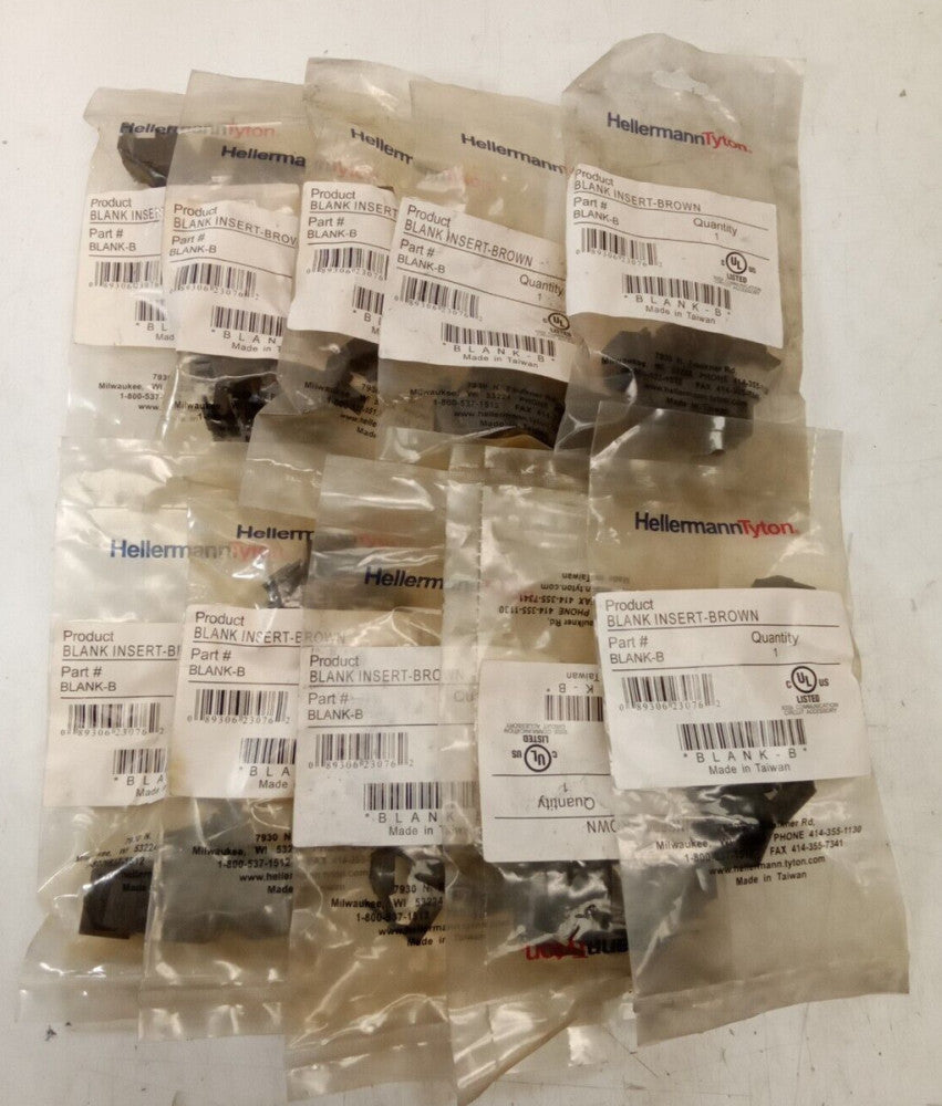 HellemanTyton Blank Insert - Brown BLANK-B (Lot of 10 Packs)