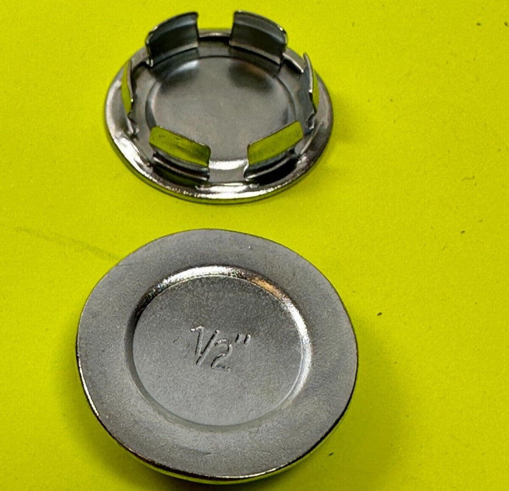 1/2 id. Metal Zinc Plated Snap In Plugs (Lot of 17) - New Fast Ship