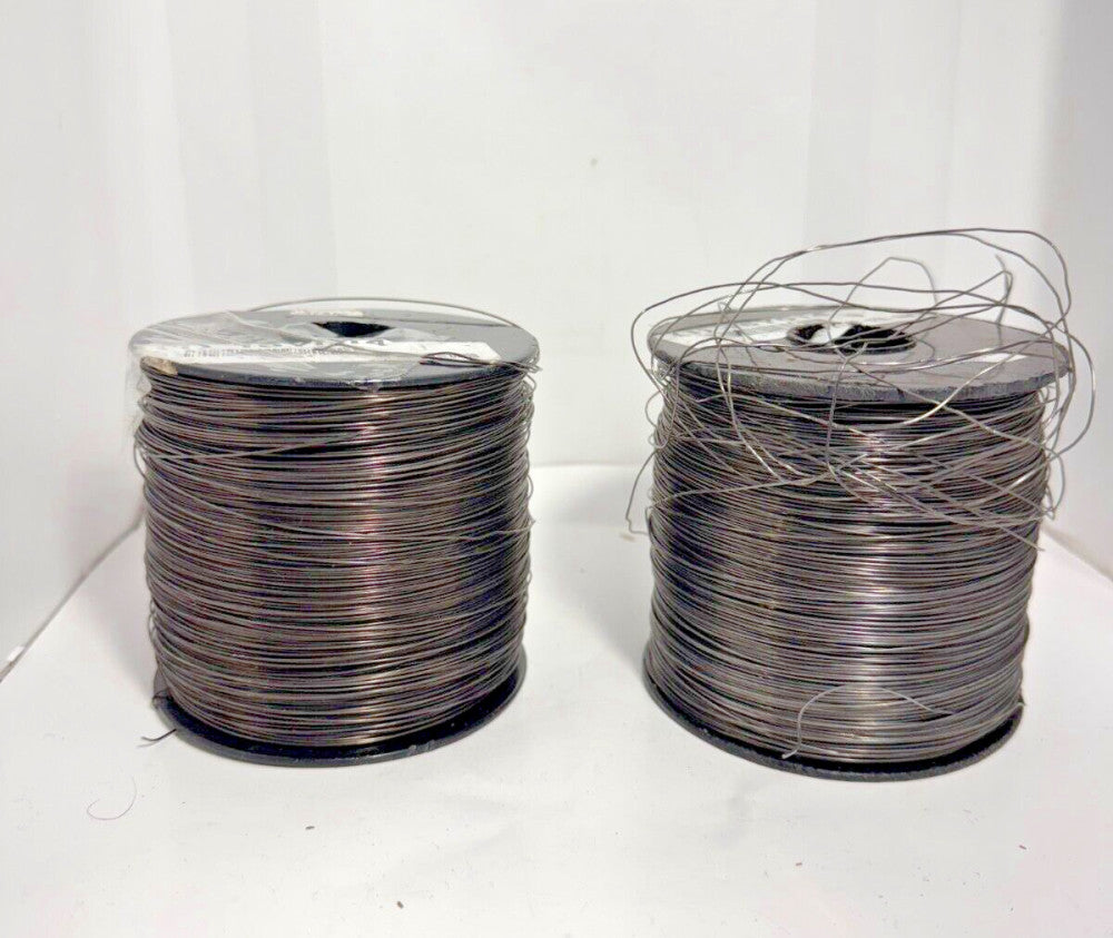 (Lot of 2) Malin Baling Wire Bare 24 gauge 0.023" diam ~3500 ft each