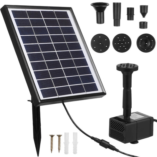  1 Set Solar Fountain Pump Garden Water Pump Outdoor Solar Powered Water Feature