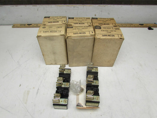 6QTY ALLEN BRADLEY 1491-N226 SER-A 31-60AMP 250V 3POLE FUSE BLOCK NEW IN BOX !!!