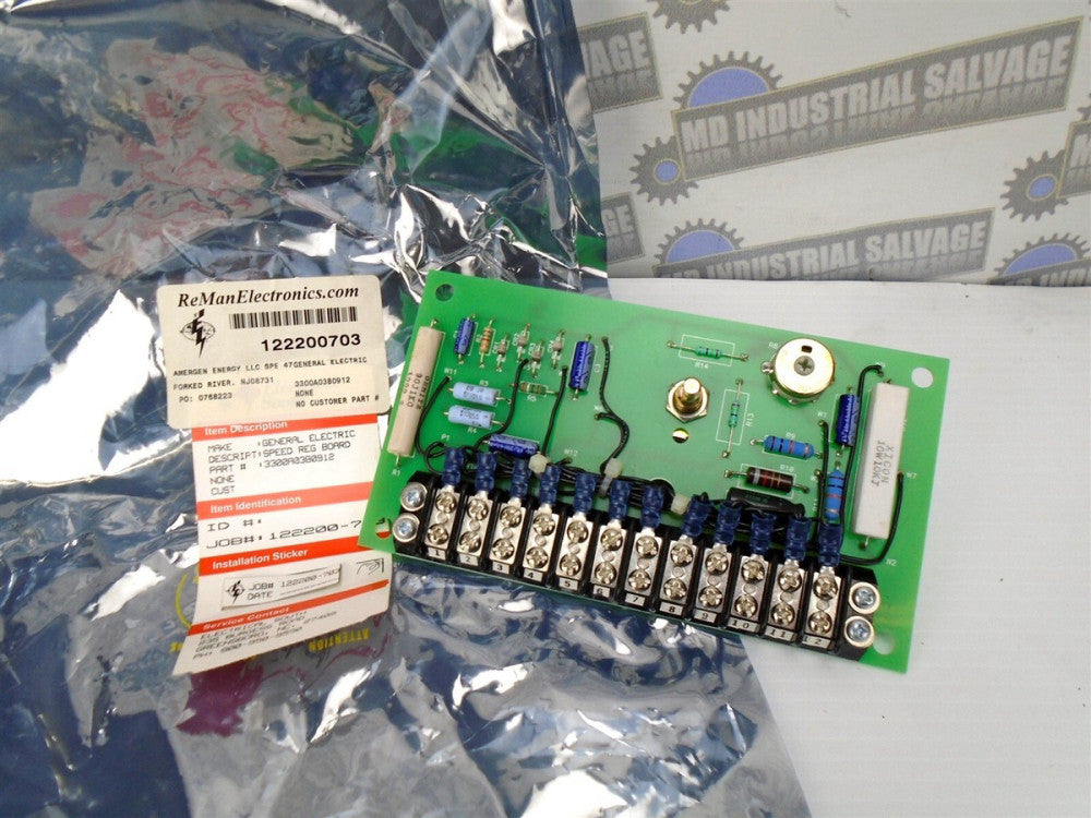 General Electric - 3300A03B0912 - SPEED REG BOARD - (NEW)