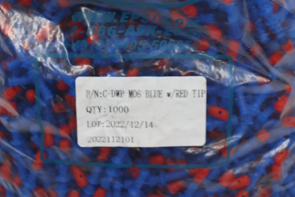 (1000-Pk) EPSI Dual Washer Plug C-DWP M06 Blue With/Red Tip