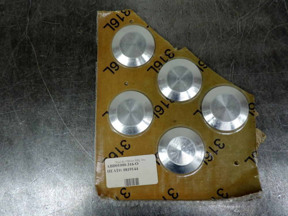 Steel & OBrien Fitting Sanitary Cover End Cap Stainless ABD01000-316-O Lot of 5