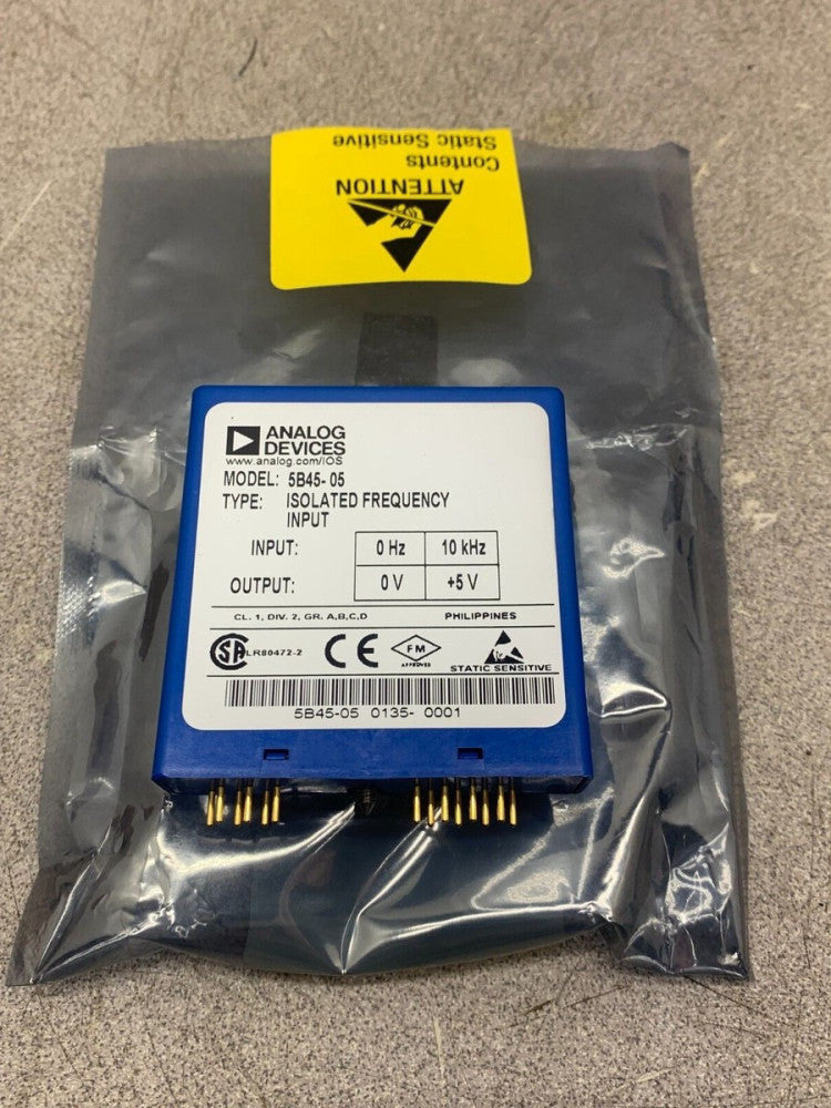 NEW NO BOX ANALOG DEVICES ISOLATED INPUT FREQUENCY INPUT MODULE 5B45-05