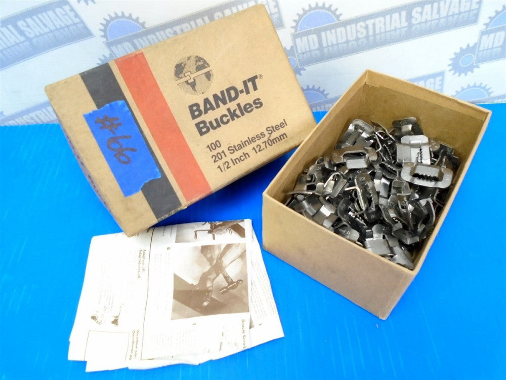 BAND-IT - EAR-LOKT Buckles - C254 - EPD 13254 - (66 pcs) 1/2 Inch 12.70mm 201 SS