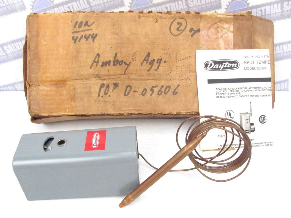 Dayton - 2E399 - Line Voltage TSTAT - SPDT -30-90° F - 120-240VAC (NEW in BOX)