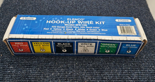 ( 6 PIECES ) Elenco Solid Hook-Up Wire 6 Colors In A Dispenser