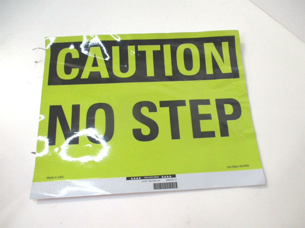 Lyle (U4-1553-RD_14X10) 10" x 14" No Step Caution Yellow/Black Safety Sign