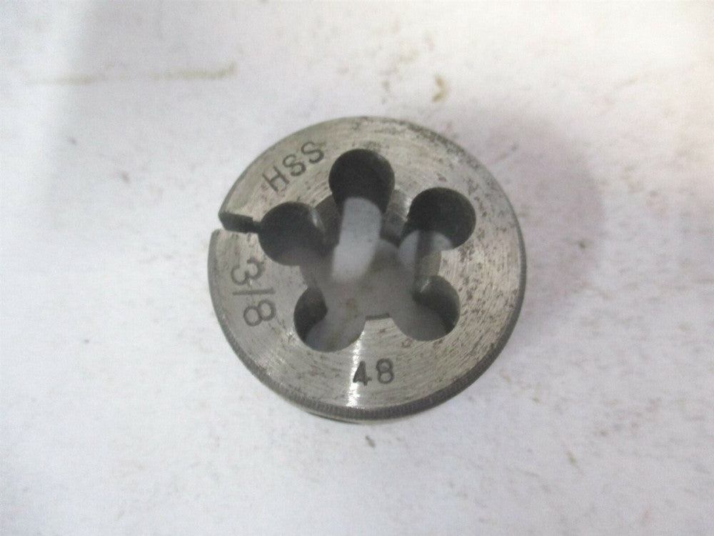 3/8"-48 High Speed Steel Adjustable Round Screw Die 