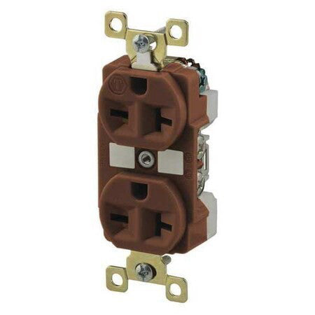Bryant Bry5462 Straight Blade Receptacle, 6-20R, 20 A, 250V Ac, 2 Pole, 3 Wire,