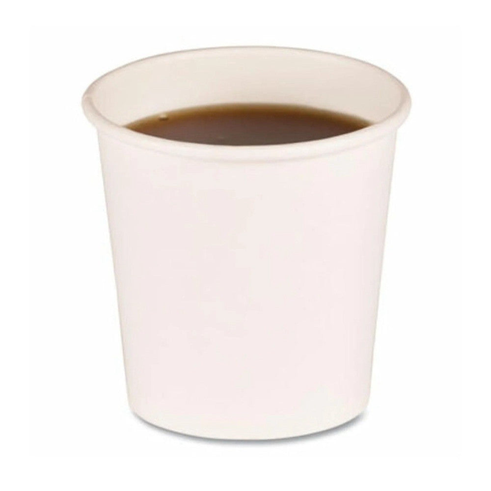 Paper Hot Cups 4 oz White 50/Sleeve 20 Sleeves/Carton BWKWHT4HCUP