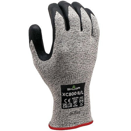 Showa Xc800m-07 Knit Gloves, Cut Level A5 ,Microporous Nitrile ,Embossed ,M 1 Pr