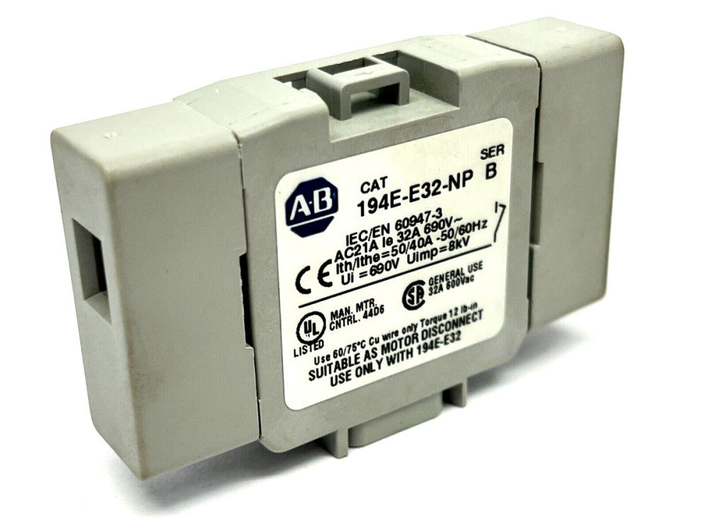 Allen Bradley 194E-E32-NP Ser B Auxiliary Contact Block