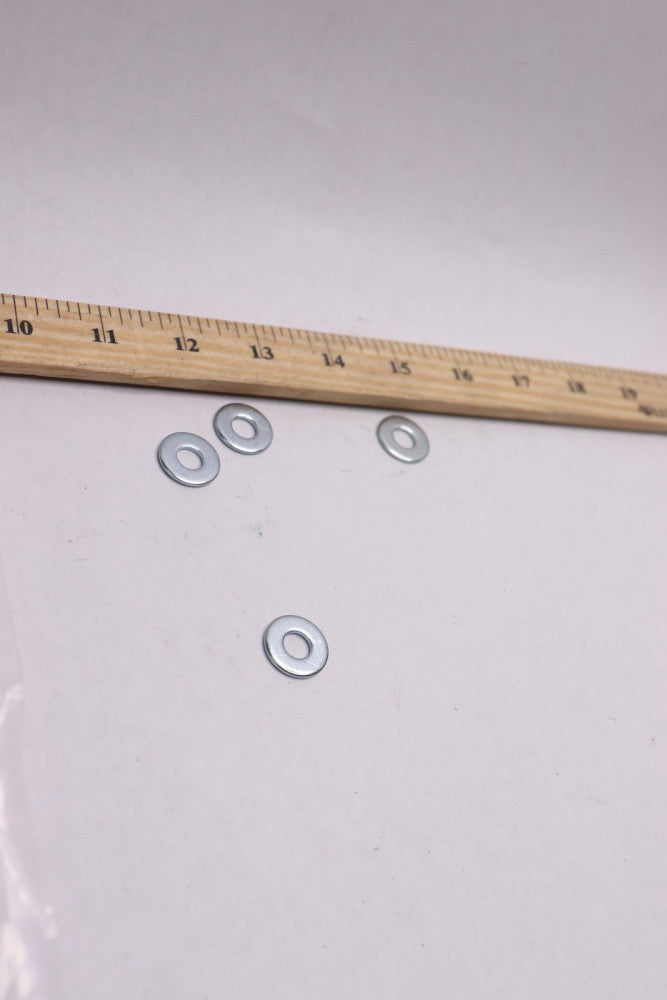 (4-Pk) Bolt Depot Flat Washers USS Zinc Plated Steel 1/4" 2994