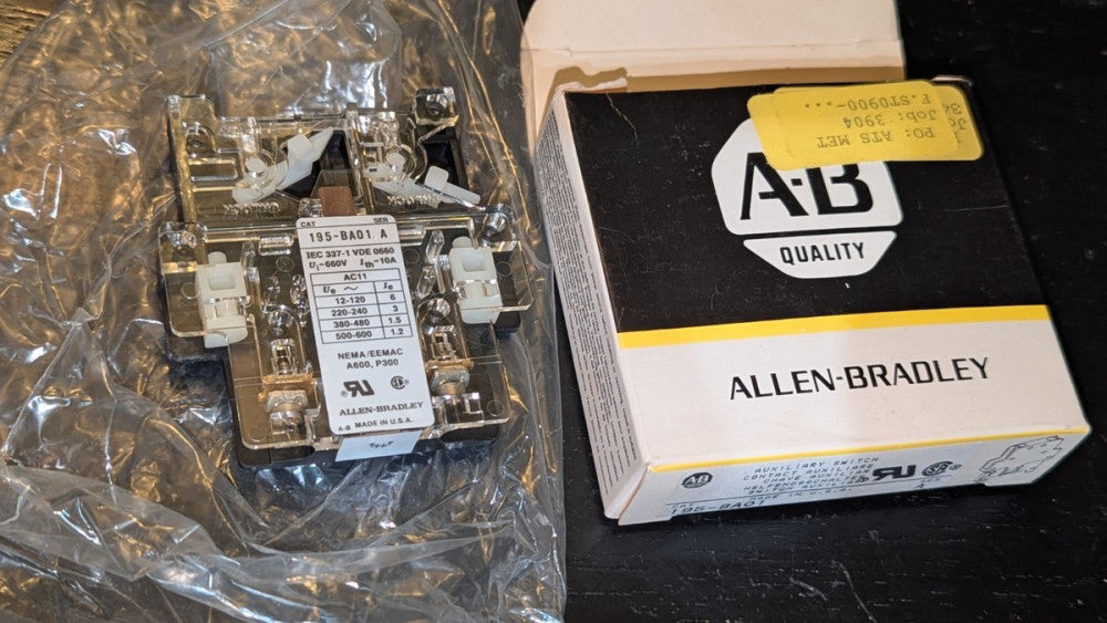 (1) Allen Bradley Contactor 195-BA01 Ser. A NIB